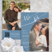 Périwinkle Nous faisons Mariage Photo Invitation