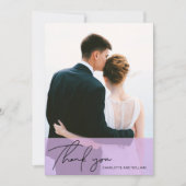 Périwinkle opaque | Carte de jour de mariage Merci (Devant)