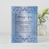 Périwinkle ornate faire-part de mariage (Debout devant)