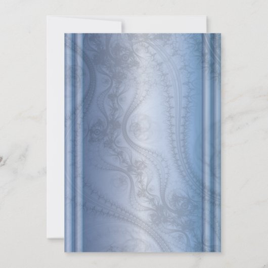 Périwinkle ornate faire-part de mariage (Dos)