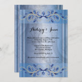 Périwinkle ornate faire-part de mariage (Devant / Derrière)