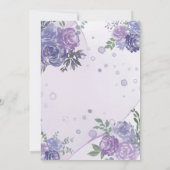 Periwinkle Paars Peony Alcohol Ink Vrijgezellenfee Kaart (Achterkant)