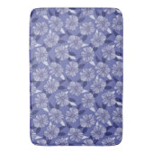 Periwinkle Paarse Floral Pattern Badmat (Voorkant Verticaal)