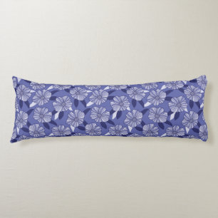 Periwinkle Paarse Floral Pattern Lichaamskussen