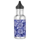 Periwinkle Paarse Floral Pattern Waterfles (Links)