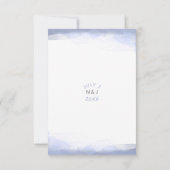 Periwinkle Paarse Waterverf Modern Wedding RSVP (Achterkant)