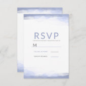 Periwinkle Paarse Waterverf Modern Wedding RSVP (Voorkant / Achterkant)