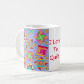 Periwinkle Patchwork Quilt Mok (Voorkant links)