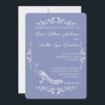 Périwinkle Peacock Faire-part de mariage florissan<br><div class="desc">Invités Invitations à votre mariage à venir avec un Faire-part de mariage fleuri Periwinkle Peacock. Le design de l'invitation présente un élégant paon orné de fleurs. Personnalisez avec les noms du marié et de la mariée ainsi que la date et l'emplacement du mariage. Papier à lettres mariage supplémentaire disponible avec...</div>