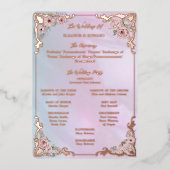 Periwinkle Peony Folie Programma Kaart (Voorkant)