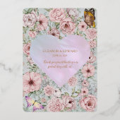 Periwinkle Peony Folie Programma Kaart (Achterkant)