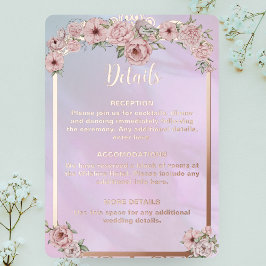 Periwinkle Pink Peony Folie Behuizing Kaart