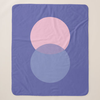Periwinkle & Pink Sherpa Deken