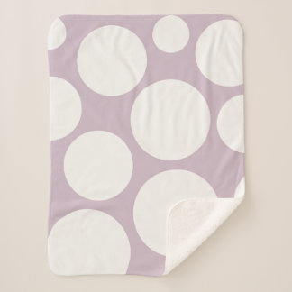 Periwinkle Polka Dot Blanket Sherpa Deken
