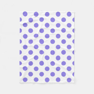 Periwinkle polka-stippen fleece deken