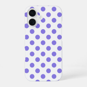 Periwinkle polka-stippen iPhone 16 hoesje