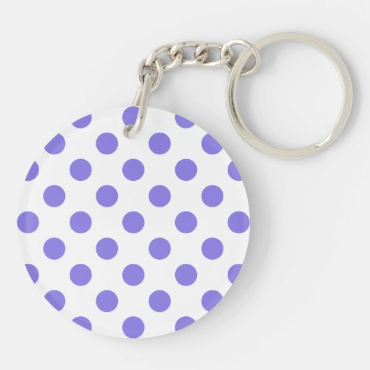 Periwinkle polka-stippen sleutelhanger (Achterkant)