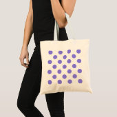 Periwinkle polka-stippen tote bag (Voorkant (product))