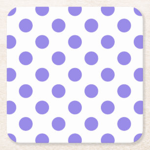 Periwinkle polka-stippen vierkante kartonnen onderzetter