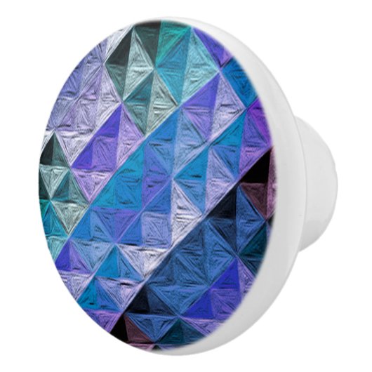 Periwinkle Quilty Keramische Knop (Rechts)