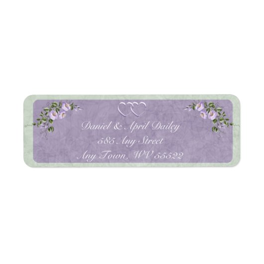 Periwinkle retour adreslabels etiket (Voorkant)