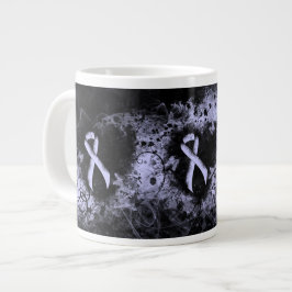 Periwinkle Ribbon Grunge Heart Extra Grote Beker