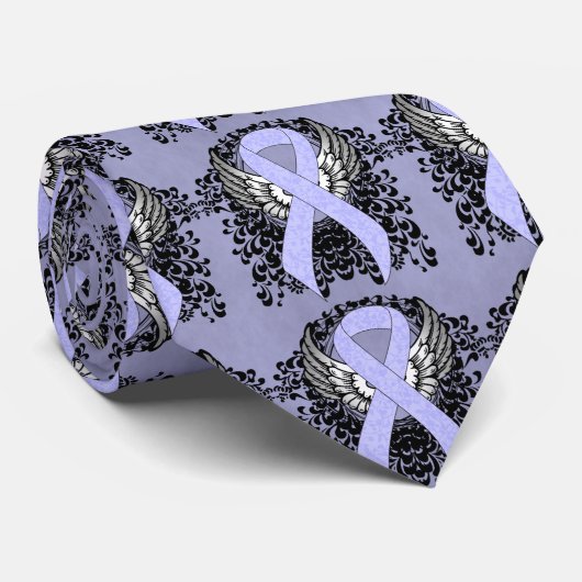 Periwinkle Ribbon met Wings Stropdas (Opgerold)