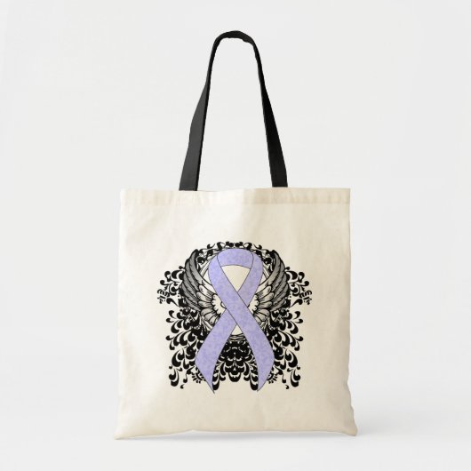 Periwinkle Ribbon met Wings Tote Bag (Voorkant)