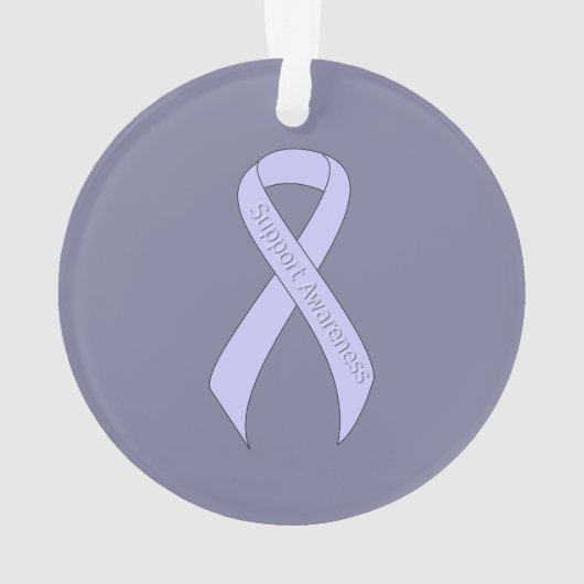 Periwinkle Ribbon Support Awareness Ornament (achterkant)
