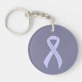 Periwinkle Ribbon Support Awareness Sleutelhanger (Voorkant)