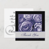 Periwinkle Rozen Lace Weddenschap Hartelijk dank Bedankkaart (Voorkant / Achterkant)