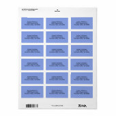 Periwinkle Solid Color Etiket (Full Sheet)