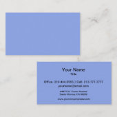 Periwinkle Solid Color Visitekaartje (Voorkant / Achterkant)