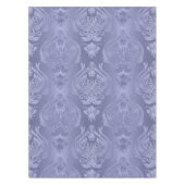 Periwinkle Steel Floral Lace Damask Tafelkleed (Voorkant)