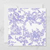 Periwinkle Toile Wedding Invitation Kaart (Achterkant)