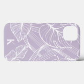Periwinkle Tropical Palm Leaf Pattern Case-Mate iPhone Case (Achterkant (horizontaal))