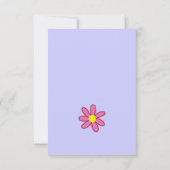 Périwinkle violet et fleurs penser à votre carte (Dos)