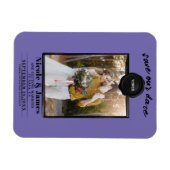 Periwinkle Wax Seal Foto Bruiloft Save the Date Magneet (Horizontaal)