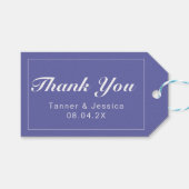 Periwinkle & White Modern minimalist Dank u Cadeaulabel (Voorkant (Horizontaal))