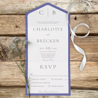 Periwinkle & White Monogram Minimale Dinner