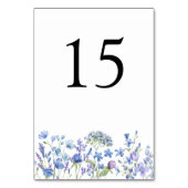 Periwinkle Wildflower Bruiloft Bloemen Kaart (Voorkant)