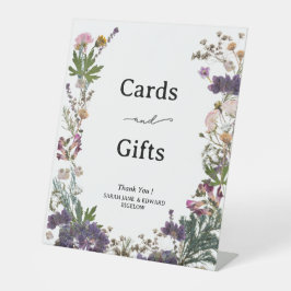 Periwinkle Wildflower Kaarten en geschenken Reclamebord Met Voetstuk