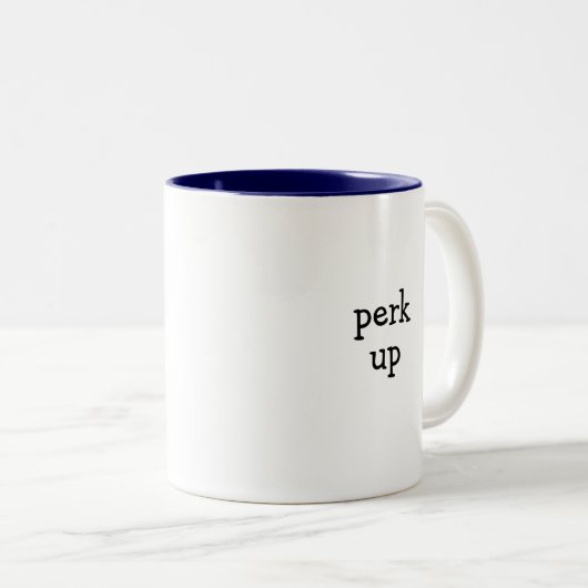 Perk Up Minuscule Type Café Mug (Devant droit)