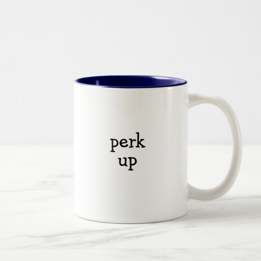 Perk Up Minuscule Type Café Mug (Droit)