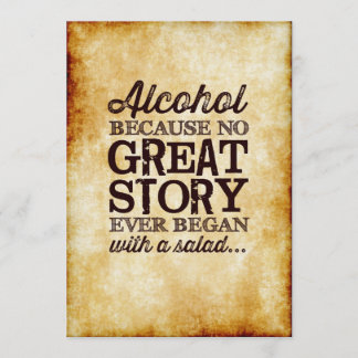 Perkament 5x7 Tafelbord Alcohol Omdat Kaart