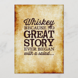 Perkament 5x7 tafelkaart Whiskey Omdat Kaart