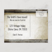 perkament Antiek sleutel adreswijziging Aankondigingskaart (Achterkant)