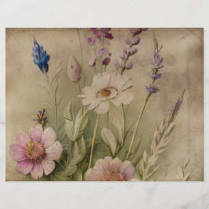 perkament bloemenpapier