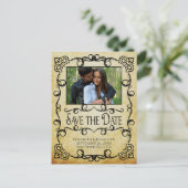  Perkament  Bruiloft Save the Date Briefkaart (Staand voorkant)