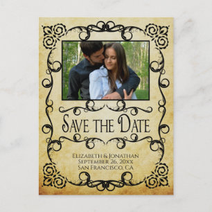  Perkament  Bruiloft Save the Date Briefkaart